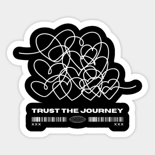 Trust The Journey Positive Quote Sticker